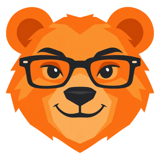 Narancs geek medve a választott webdesignban